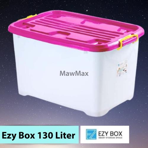 Container Box 130 Liter Besar Tebal Kuat Tahan Banting Ezy Box EZ-130 - Biru Muda
