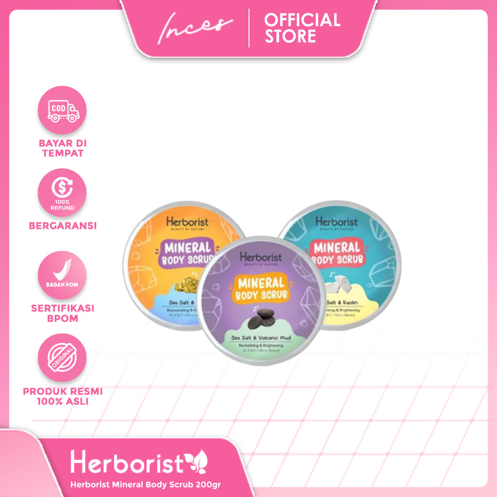 FS  - Herborist Mineral Body Scrub 200gr / Scrub Badan / Lulur Badan