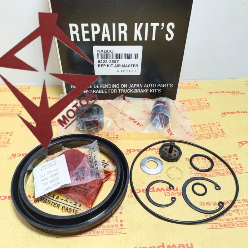 

REPAIR KIT SERVO REM ATAU ISI AIR MASTER ASSY FUSO PS190 9323-3557 NABCO