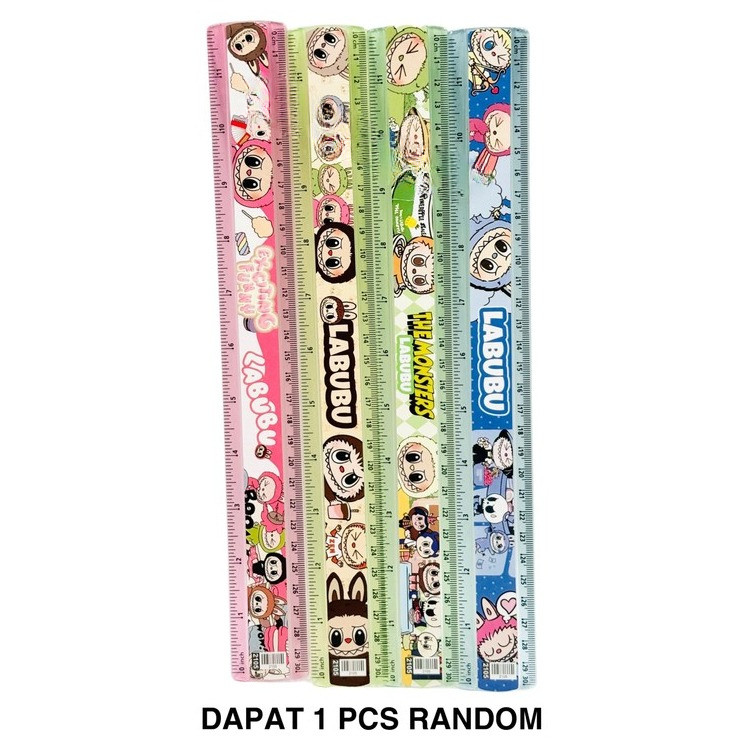

( DAPAT 1 PCS ) PENGGARIS LABUBU 30CM 2105 / Garisan Ruler 30cm Labubu 2105 Bagus Lucu