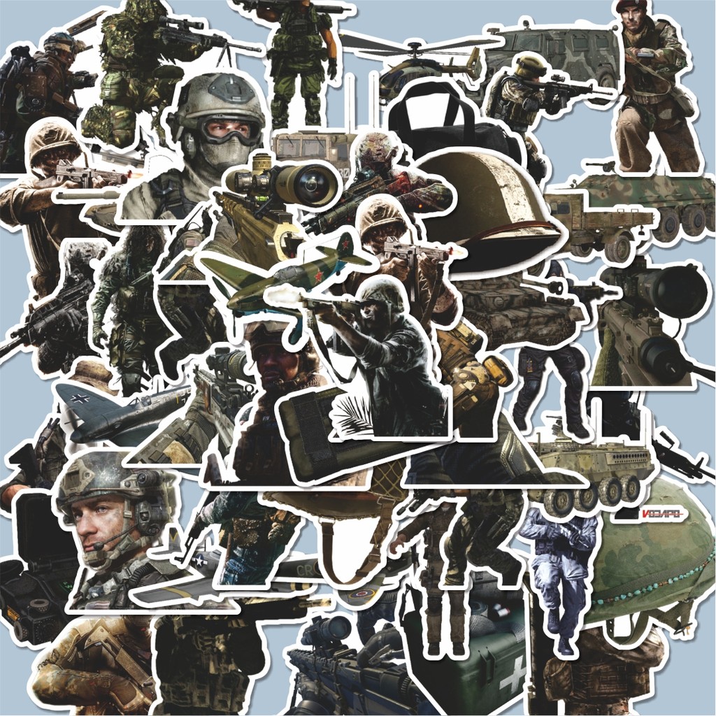 

100PCS Lucu Stiker Military Enthusiast Series B [Seri Penggemar Militer] Stiker Aesthetic Stiker Anti Air Stikers Berperekat Waterproof sticker decal buat Motor Helm Buku Journal Koper Casing HP Laptop Botol Minum Hadiah anak