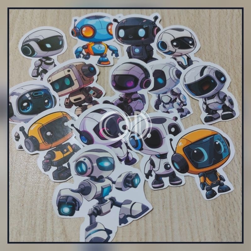 

Sticker Robot Glossy Murah Isi 14pcs