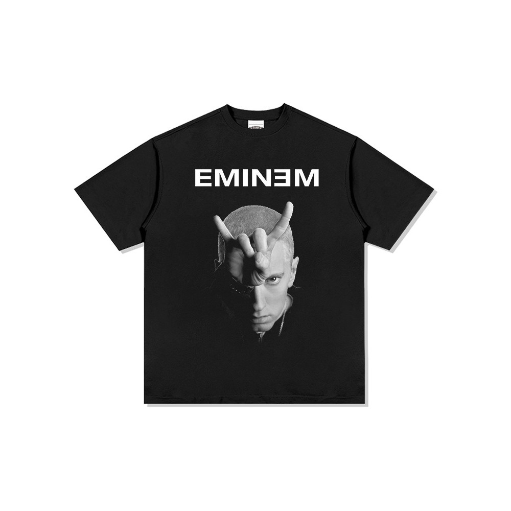Eminem Korea Style T-shirt Oversize Kaos pria dan wanita  leher bulat