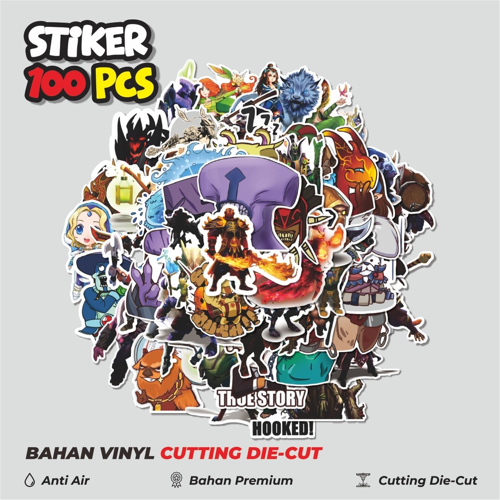 

Terbaru! 50 pcs Stiker Defend Of The Ancient - DOTA Series 4 Dekorasi Lucu Kreatif untuk Notebook, Skateboard, HP