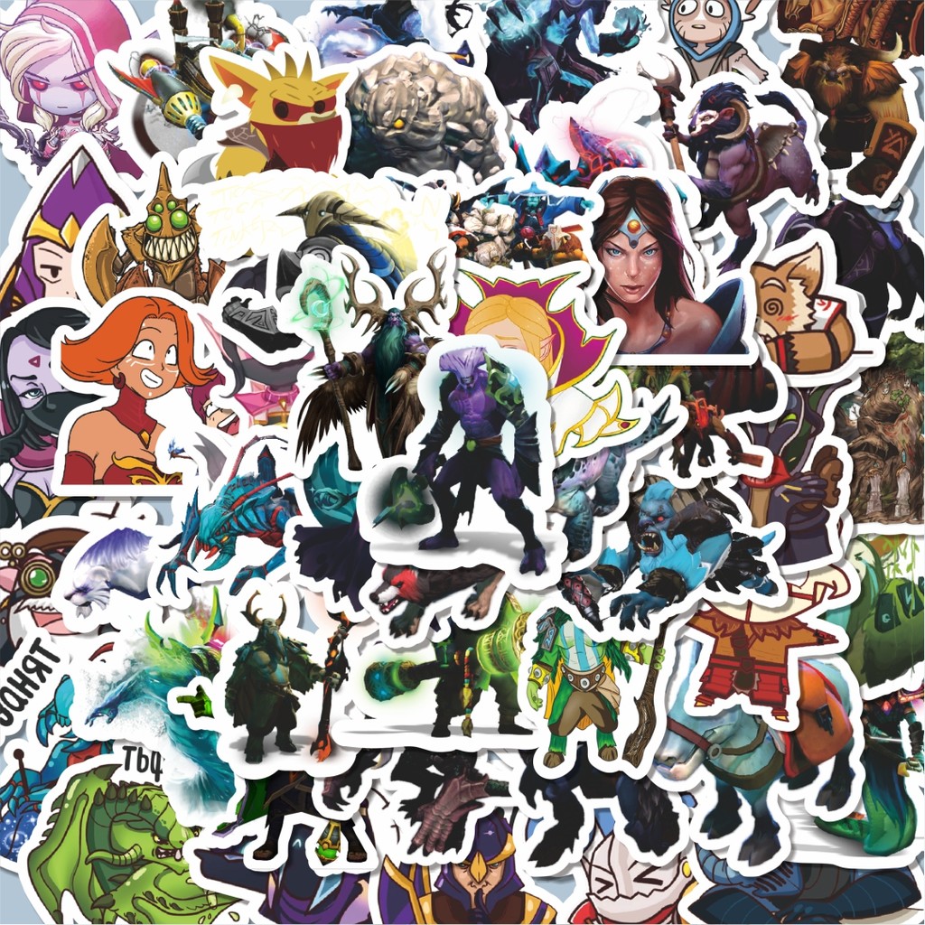

100PCS Lucu Stiker Defend Of The Ancient - DOTA Series 5 Stiker Aesthetic Stiker Anti Air Stikers Berperekat Waterproof sticker decal buat Motor Helm Buku Journal Koper Casing HP Laptop Botol Minum Hadiah anak