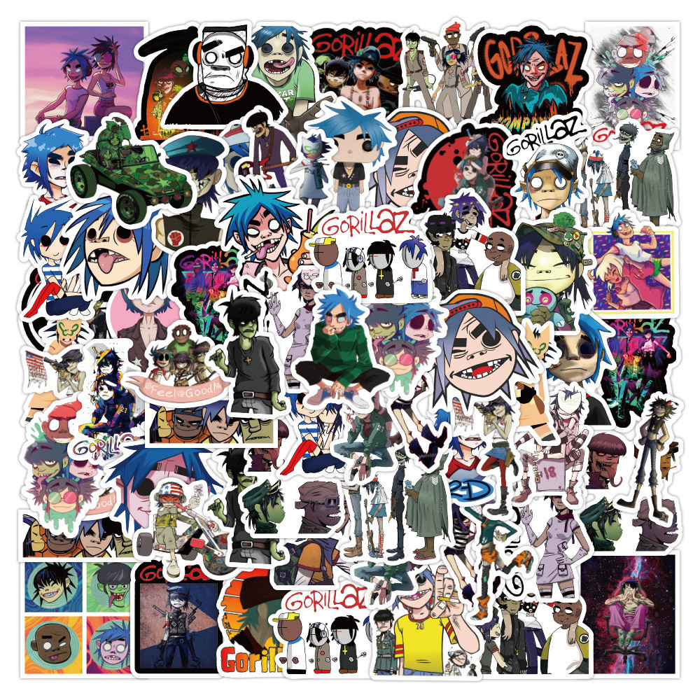 

10/30/52pcs Gorillaz Music Band Graffiti Stickers For Kids Phone Laptop Luggage Notebook Guitar Waterproof Sticker Decals Toy