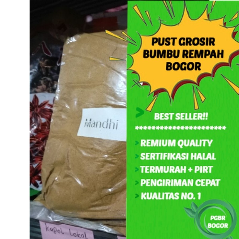 

Bumbu nasi mandhi 1kg untuk 45 kg beras extrak habbatusauda wangi khas timur tengah Pusat Kebuli Bogor