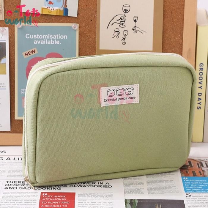 

Totsworld Tempat Pensil Kreatif Canvas Oxford Kapasitas Besar 4 rna Multifungsi - Hijau