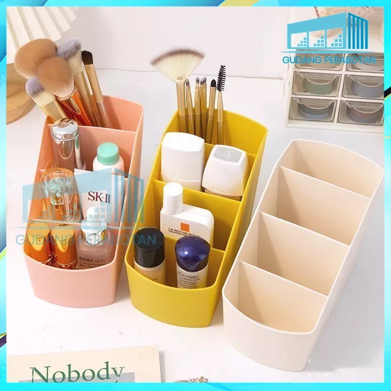 GP GROSIR Rak Meja Tempat Alat Tulis 4 Sekat / Rak Organizer Tempat Penyimpanan ATK Pena Pensil Pulp