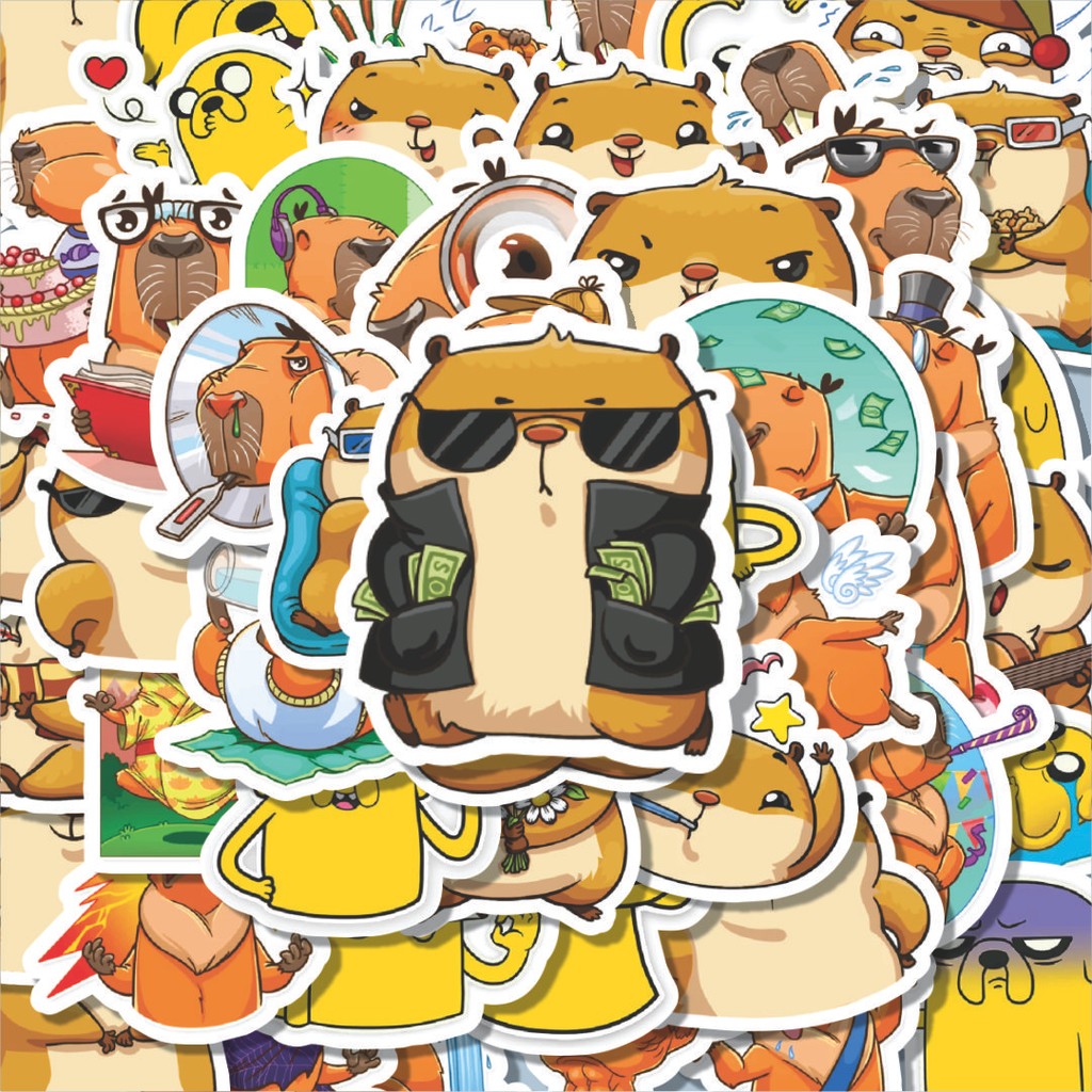 

100PCS Lucu Stiker Hewan Hamster Kawaii Stiker Aesthetic Stiker Anti Air Stikers Berperekat Waterproof sticker decal buat Motor Helm Buku Journal Koper Casing HP Laptop Botol Minum Hadiah anak
