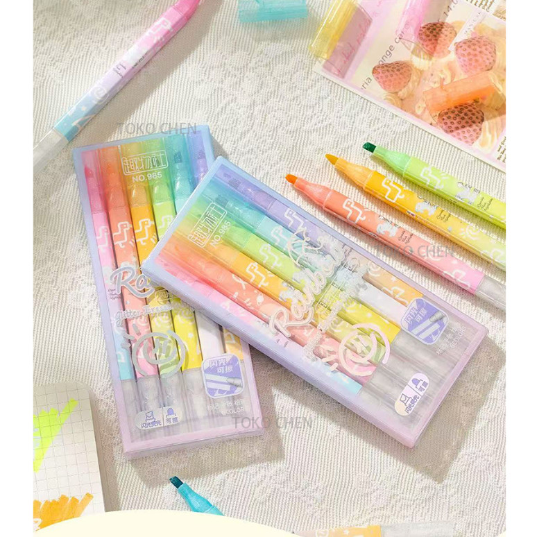 

Stabilo Pastel 1 Set Highlighter 2 Sisi 6 PCS