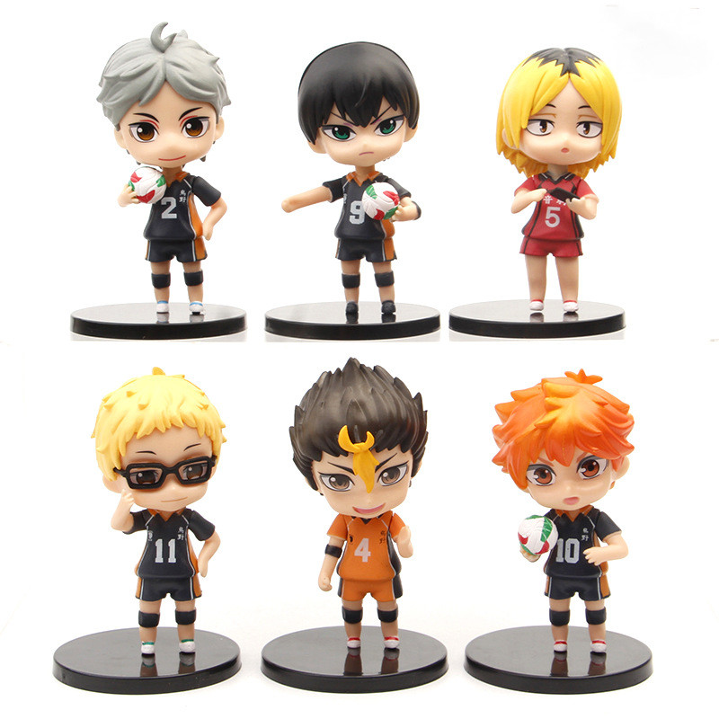 6Pcs Kuroko's Basketball Kuroko Tetsuya Kagami Taiga Midorima Shintaro Kise Ryota Aomine Daiki Q Ver