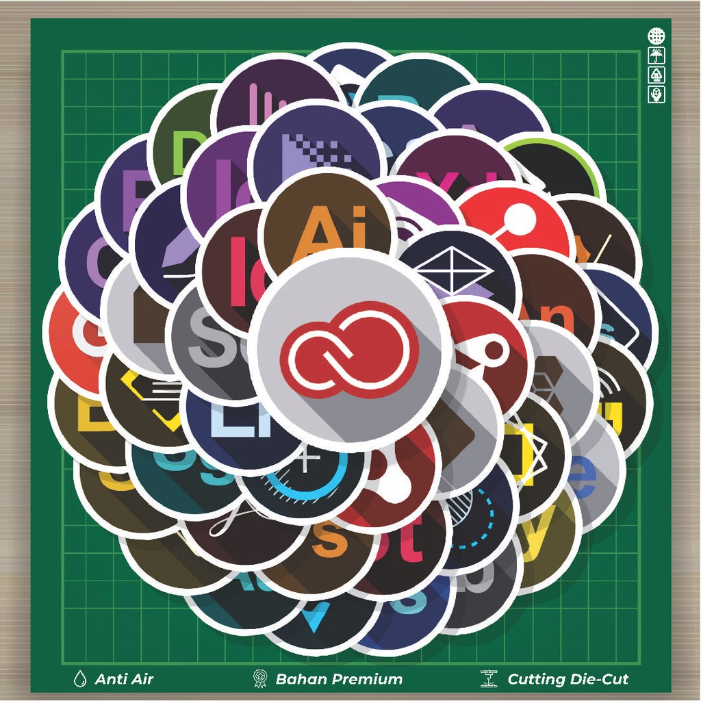 

HOT 50 PCS STIKER Stiker Rounded Icon Software Series [Seri Perangkat Lunak Ikon Bulat] Stiker Fashion Cars Decal Dingin Kartu Album Custom Vinyl Anti Air- Sticker Aesthetic Buku Journal Koper Casing HP Tablet Laptop Helm Motor Botol Minum
