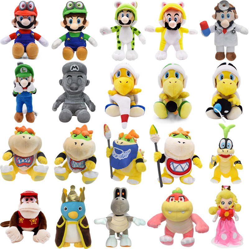 24 Mario Bros Luigi Cappy Hat Bowser Jr. Iggy Koopa Troopa Diddy Kong Plush Toys Princess Toadette D