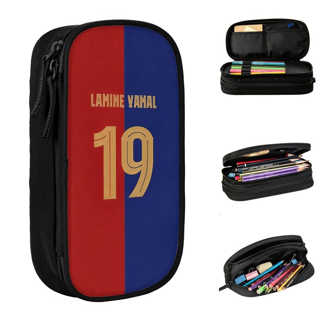 

Number 19 Football Lamine Y-Yamal Pencil Case Pen Bag for Student Big Capacity Students School Gift Pencil Pouch