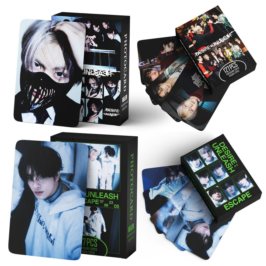 

60+32Pcs/Set Kpop New Album DESIRE : UNLEASH Cards Mini Stickers JUNGWON HEESEUNG JAY SUNOO SUNGHOON NI-KI Photocards Fans Gift