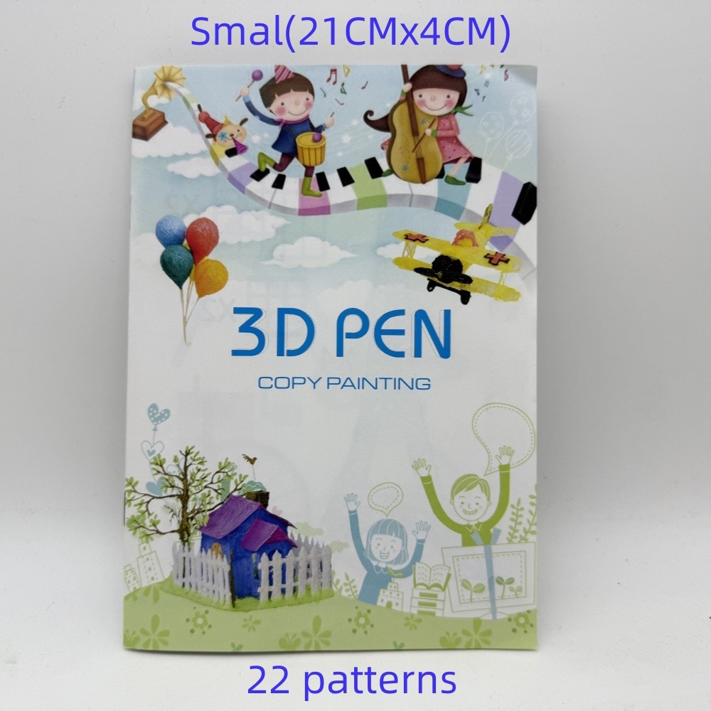 

3D Printing Picture Book Reusable Color 14/22 Pattern Thick Paper Transparent Board Painting Template for 3D Pen Kids Gifts