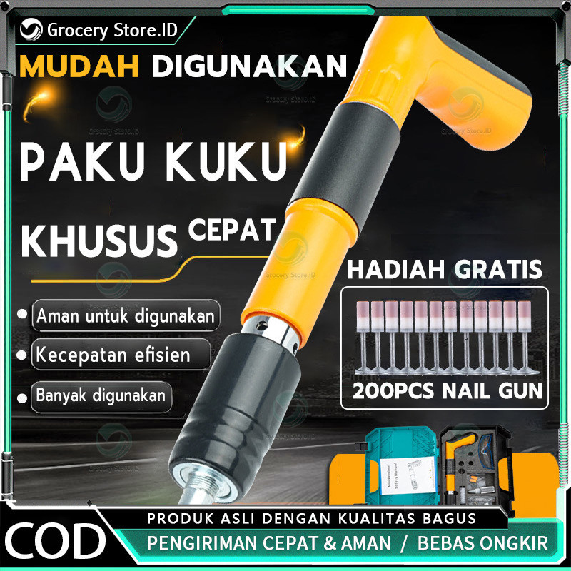 FAREVOR Alat paku tembak beton / Nail gun / nails guns rivet tool / mesin paku rivet / paku tembak m