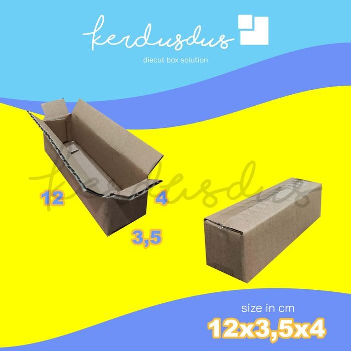 

12x3,5x4 cm kardus box karton kotak packing packaging POLOS SHEET