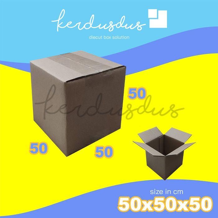 

50x50x50cm kardus box karton kotak packing packaging POLOS SHEET