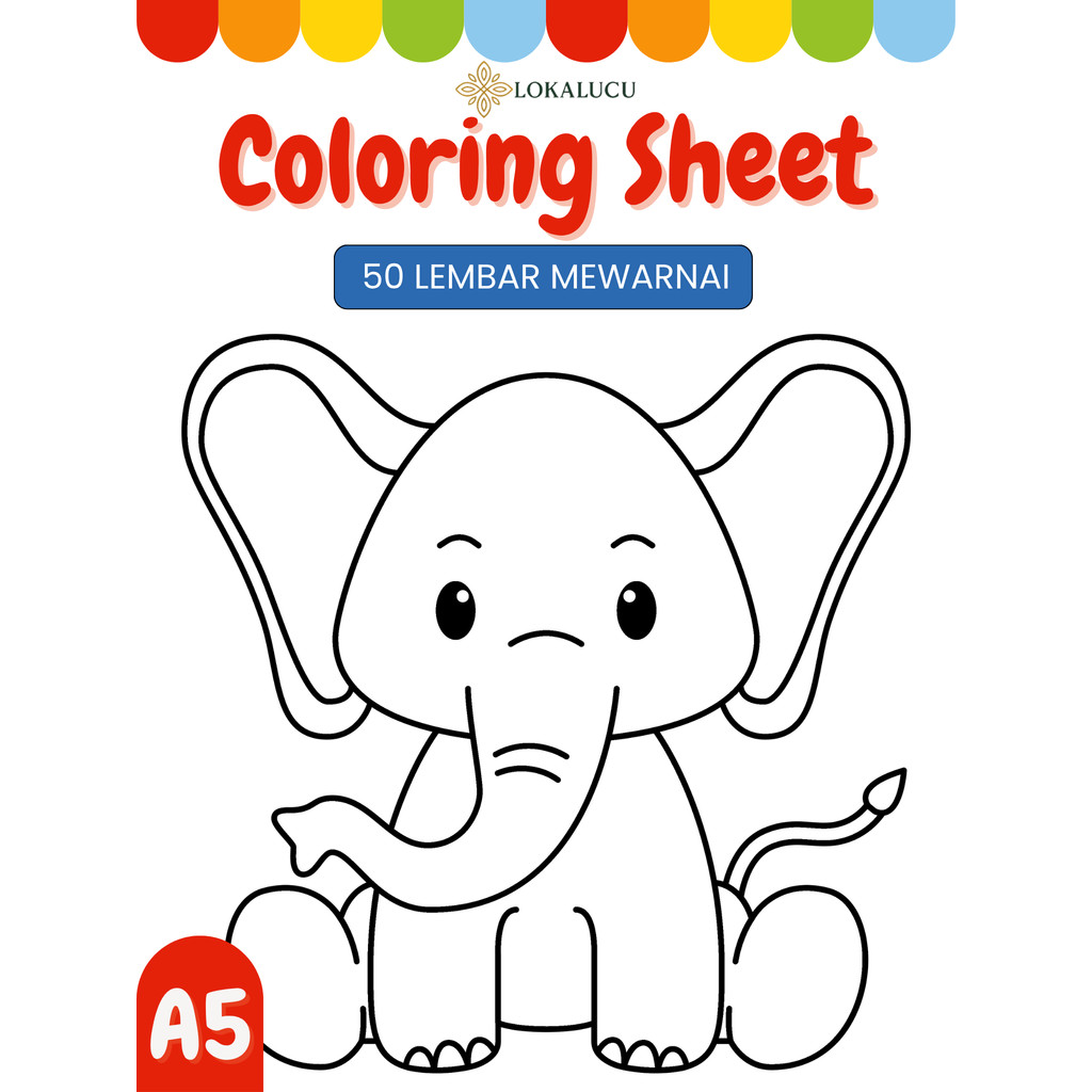 

50 Lembar Mewarnai Anak Lucu – Gambar Edukatif & Seru HVS Tebal A5