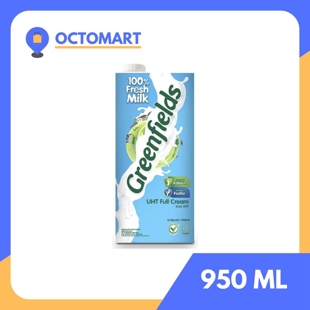 

Susu Greenfields UHT Full Cream 950ML Greenfield 950 ML