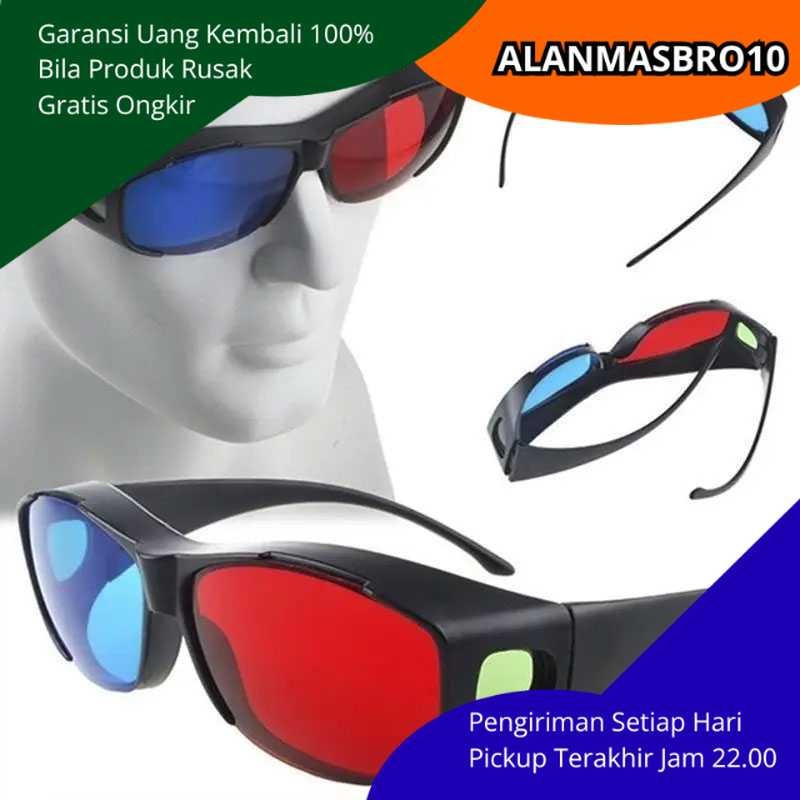 AM10 Kacamata 3D Glasses Pria Wanita Fashion Style Terbaru Keren 3 Dimensi Untuk TV HP Bioskop Proye