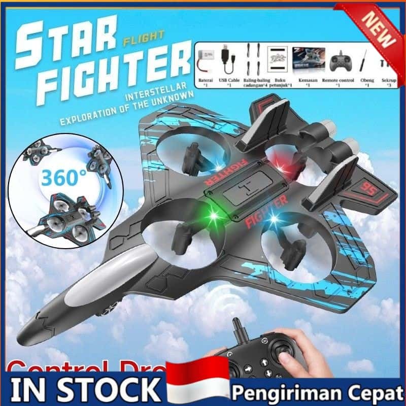 Mainan Anak Pesawat Remote Control Hadiah Anak Laki-laki Busa Glider Pesawat Tempur Remote Control