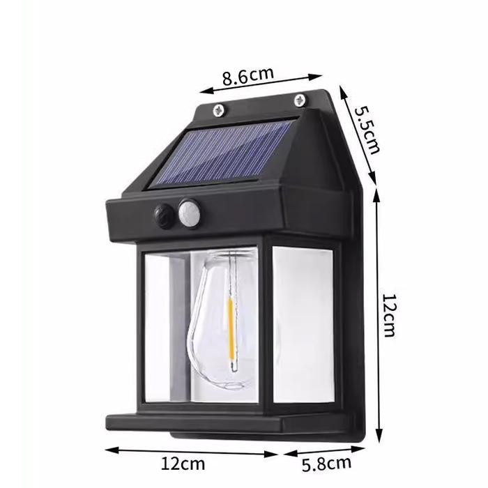 Lampu taman tenaga surya, Lampu dinding tenaga surya, Lampu sensor LED taman, Lampu luar ruangan han
