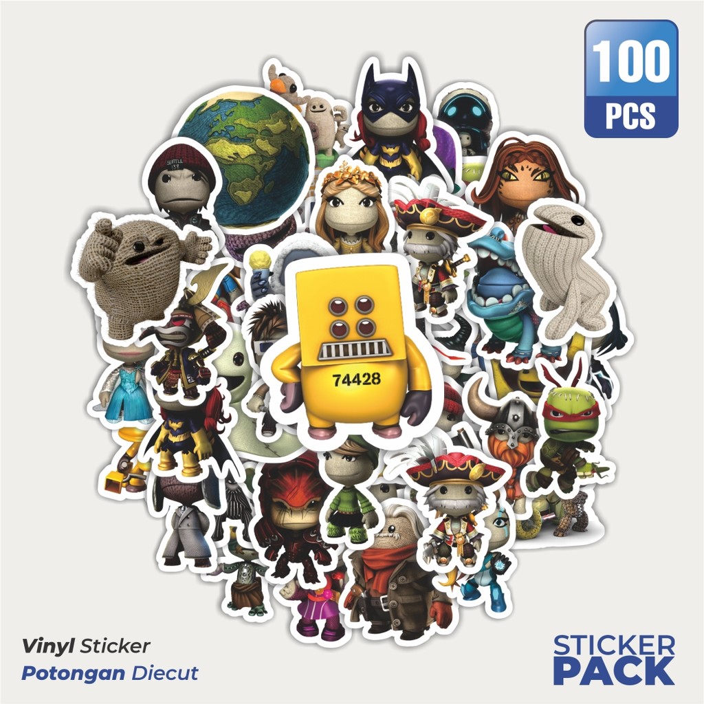 

Super Hemat! 100 PCS Game Series Litte Big Panet Character Mix 2 Dekorasi Lucu Kreatif untuk Notebook, Skateboard, HP