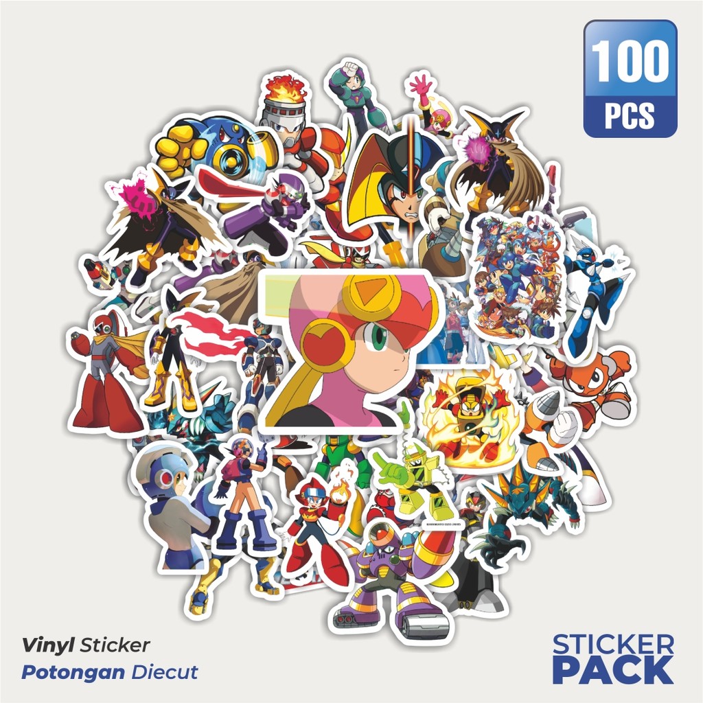 

Super Hemat! 100 PCS Stiker Stiker Capsom Series Megaman Universe Character Mix 1 Dekorasi Lucu Kreatif untuk Notebook, Skateboard, HP