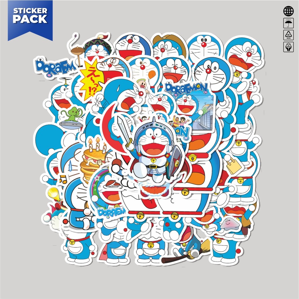 

[100PCS]Stiker Pack Stiker Anime Kartun Series Doraemon Aesthetic Vinyl Anti Air Dekorasi Sticker Laptop Buku Journal Koper Helm Casing HP Gitar Helm Skateboard