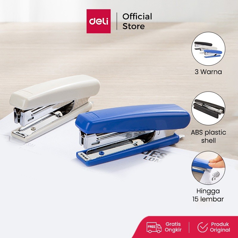 

Deli Stapler 15sheets,#10 bahan metal tahan ektra lama E0251