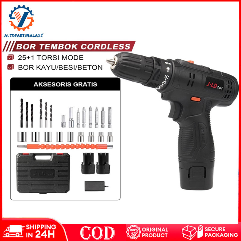 12V HILDA Mesin Bor Baterai Tangan Cordless/12V Bor Baterai / Bor dampak / Mesin Bor Cordless / Bor 