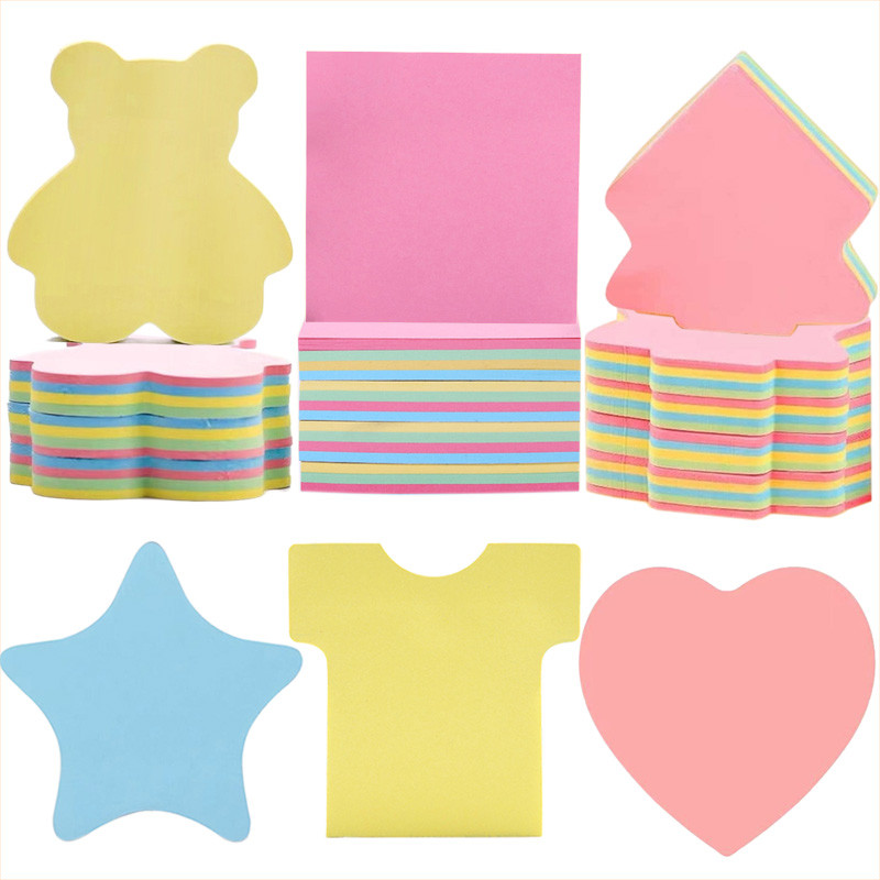 

100pcs/set Sticky Note Handwritten Sticky Notes Colorful Cute Office Culture Portable Writing Supplies Student Rewards TMZ