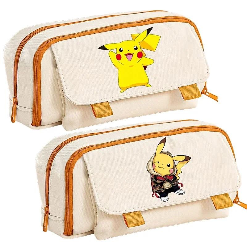 

Pikachu Kawaii Pencil Cases Large Capacity Pencil Bag Cartoon Anime Pencil Box Stationery Organizer School Supplies Gift