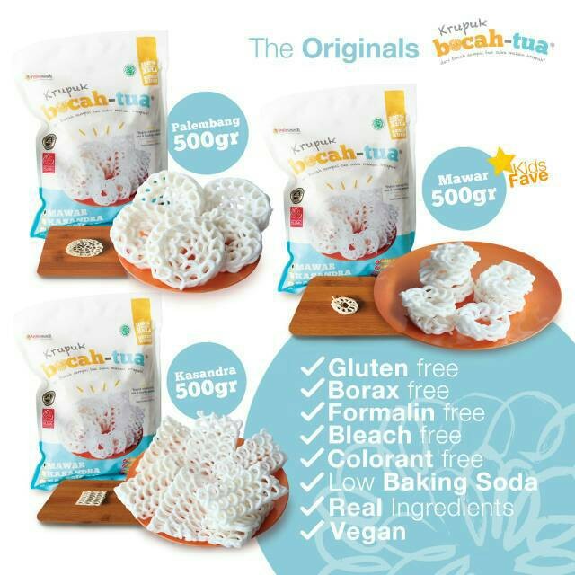 

Krupuk Bocah Tua 500gr Bebas Gluten Halal MUI