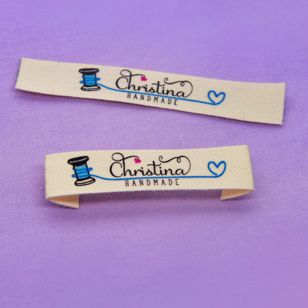 

Custom Sewing labels / Brand labels, Custom Clothing Tags, Cotton Ribbon label, Name label (FR013)