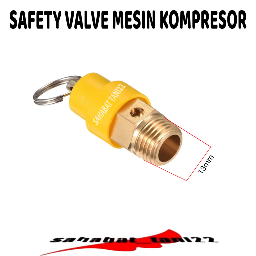 Safety valve Kompresor Check Valve Kompresor Pengaman Tekanan Angin Kompresor 1/4 HP