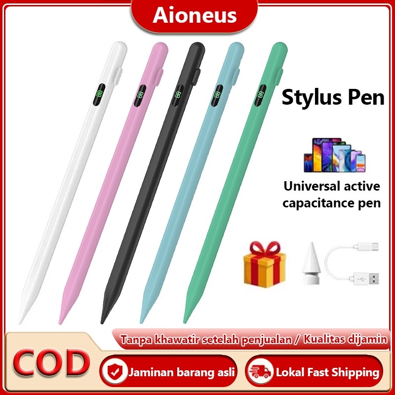 

Universal Stylus Pen for iPad Samsung Xiaomi Redmi Vivo Huawei Oppo Tablet Pencil Stylus Pen Sensitivitas Tekanan Kemiringan / Adsorpsi Magnetik / Lampu Indikator Baterai