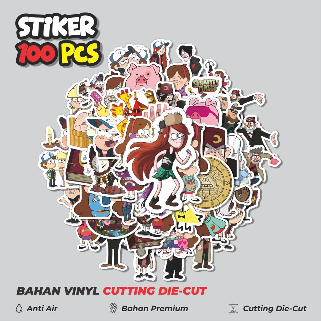 

Terbaru! 50 pcs Stiker Kartun Series Gravity Falls Karakter Mix 1 Dekorasi Lucu Kreatif untuk Notebook, Skateboard, HP