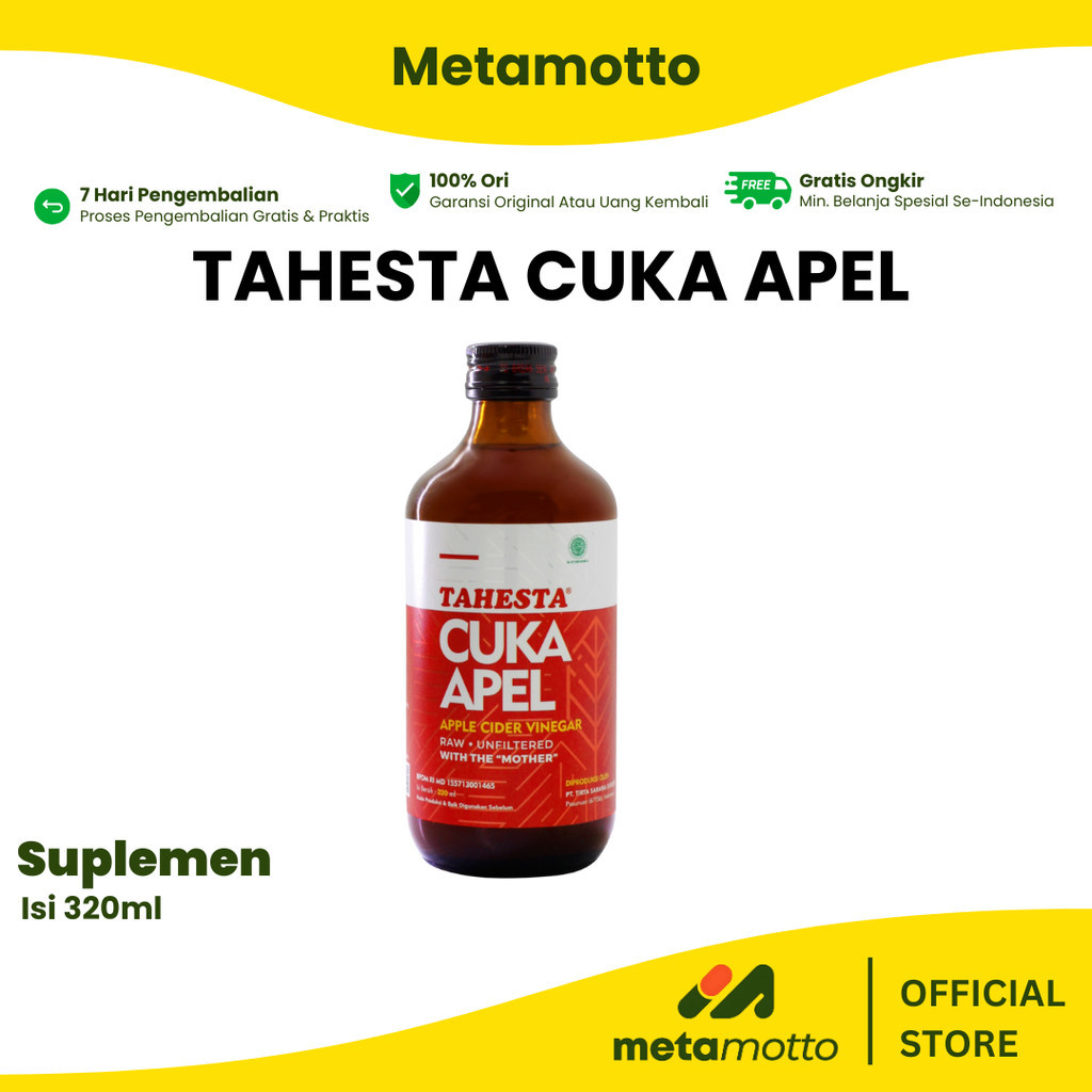 

Tahesta Cuka Apel Original Untuk Kesehatan Tubuh isi 320 ml - Metamotto Marelan