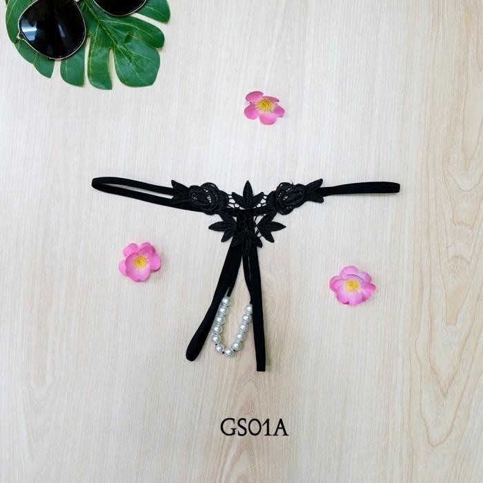 G String Wanita Underwear Wanita G String Premium Hitam GS01A