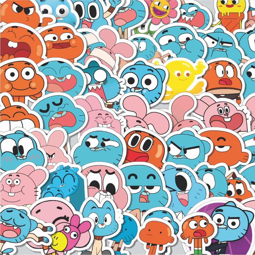 

Stiker Cutting Pack Stiker Kartun Series The Amazing World Of Gumbal Isi 100Pcs Series Aesthetic Lucu Keren Untuk Koper Bahan Vynil