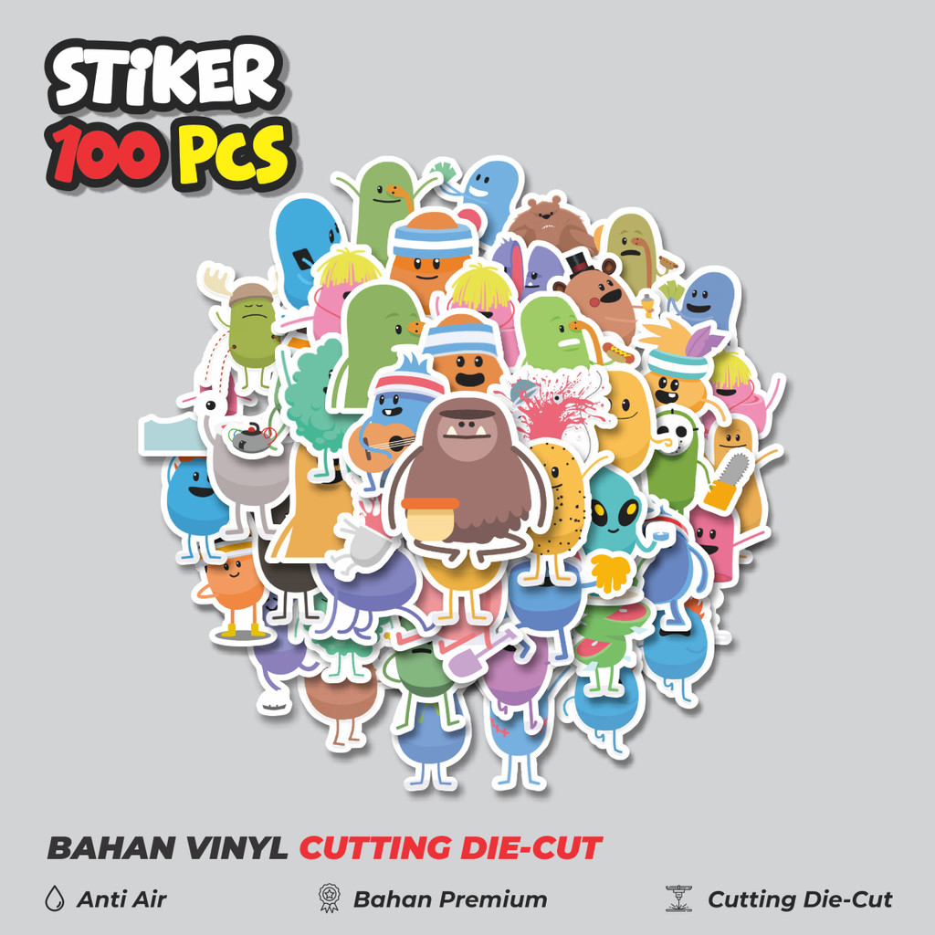 

Terbaru! 50 pcs Stiker Game Series Dumb Ways To Die Mix Dekorasi Lucu Kreatif untuk Notebook, Skateboard, HP