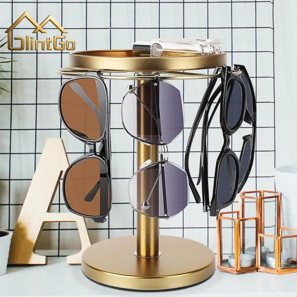 Rak Kacamata Putar Rak Display Optik Pajangan Kacamata Bisa Diputar 360° Untuk Toko Optik