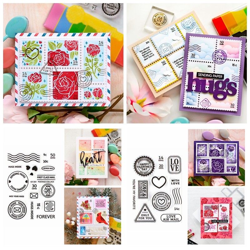 

Sending Hugs With Love Forever Postage Mail Clear Silicone Stamp DIY Crafts Card Album Making Scrapbooking Stencil New 2024