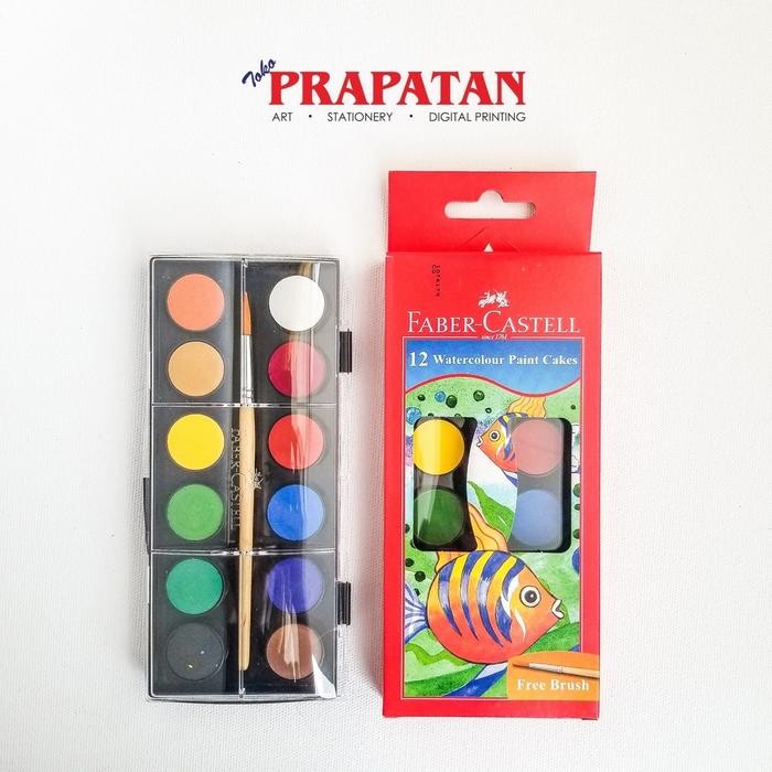 

Faber Castell Watercolor Paint Cakes 12 Warna / Cat Air Faber Castell - Spesifikasi