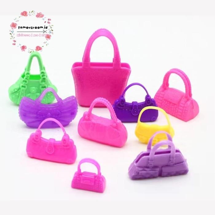 terbaaaru Miniatur Tas Barbie - Mainan Tas Barbie - Mainan Sling Bag Barbie - Dollhouse Miniature