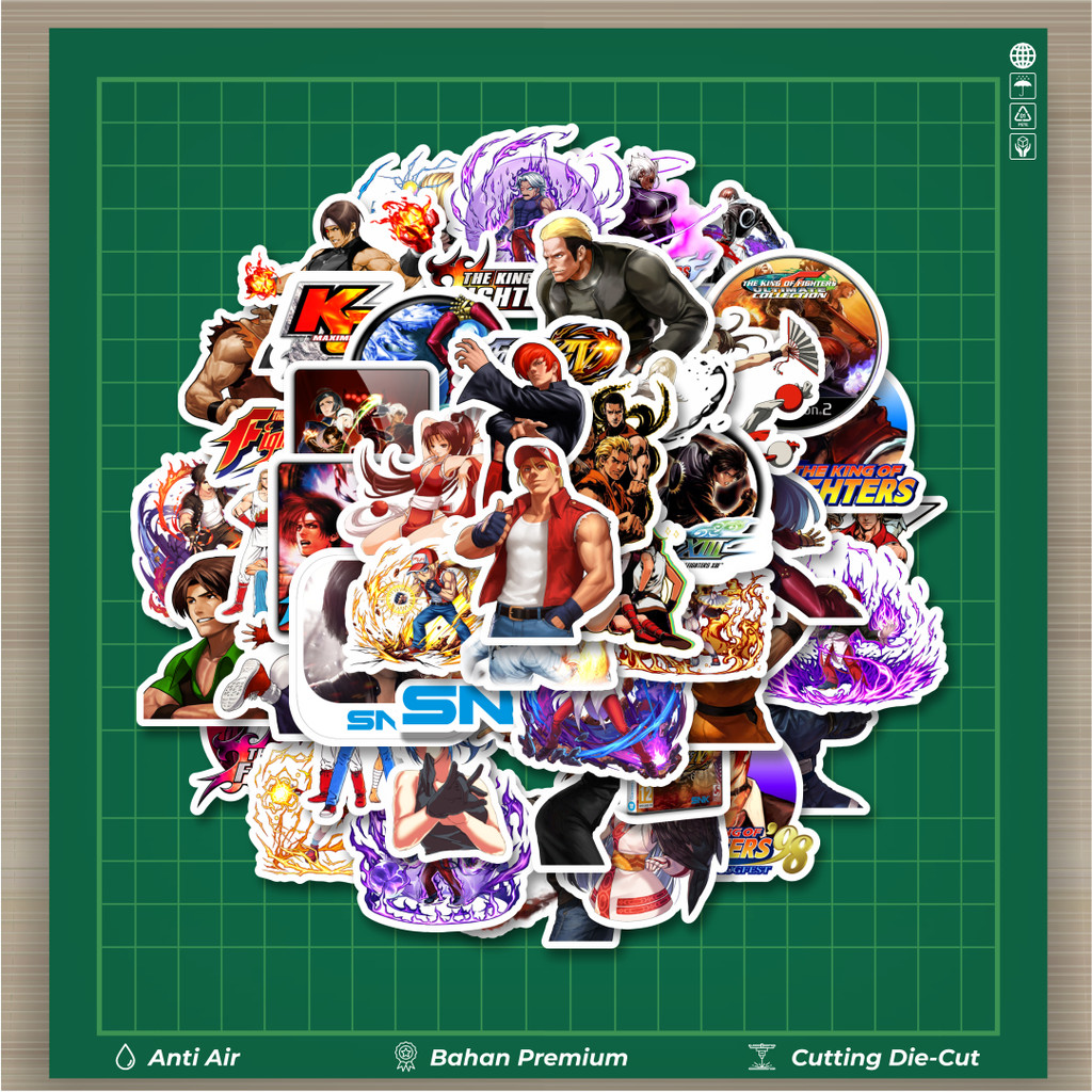 

HOT 50 PCS STIKER Stiker Game Series King Of Fighter Character Mix 1 Stiker Fashion Cars Decal Dingin Kartu Album Custom Vinyl Anti Air- Sticker Aesthetic Buku Journal Koper Casing HP Tablet Laptop Helm Motor Botol Minum